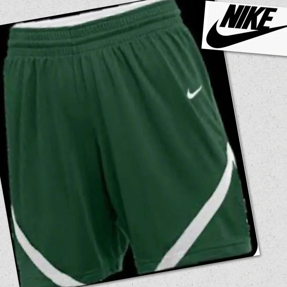 Nike Green and White Athletic Shorts